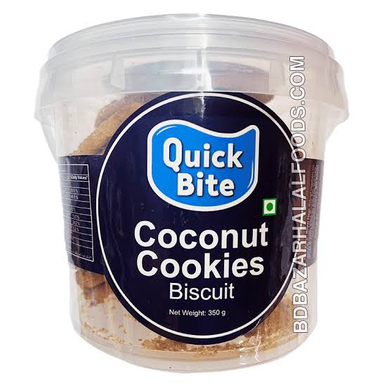 Quick Bite Coconut Cookies Biscuit 350g (Jar